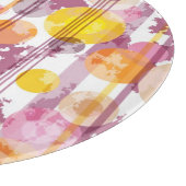 むらがあるストライプので白いパターン カッティングボード (角)