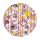 むらがあるストライプので白いパターン カッティングボード (正面)