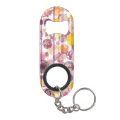 むらがあるストライプので白いパターン キーホルダー栓抜き (裏面)