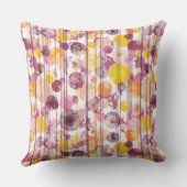 むらがあるストライプので白いパターン クッション (裏面)