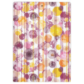 むらがあるストライプので白いパターン クリップボード (裏面)