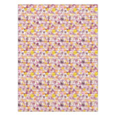 むらがあるストライプので白いパターン テーブルクロス (正面)