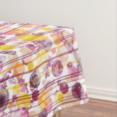 むらがあるストライプので白いパターン テーブルクロス (インサイチュ)