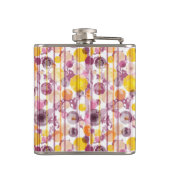 むらがあるストライプので白いパターン フラスク (裏面)