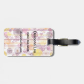 むらがあるストライプので白いパターン ラゲッジタグ (裏面横)