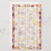 むらがあるストライプので白いパターン 便箋 (正面/裏面)