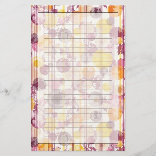 むらがあるストライプので白いパターン 便箋 (正面)