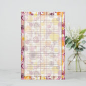 むらがあるストライプので白いパターン 便箋 (スタンド正面)