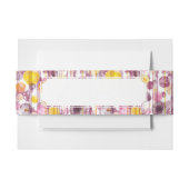 むらがあるストライプので白いパターン 招待状ベリーバンド (正面例)