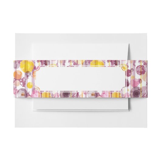 むらがあるストライプので白いパターン 招待状ベリーバンド (正面例)