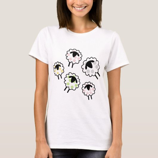むらがあるヒツジ Tシャツ (正面)