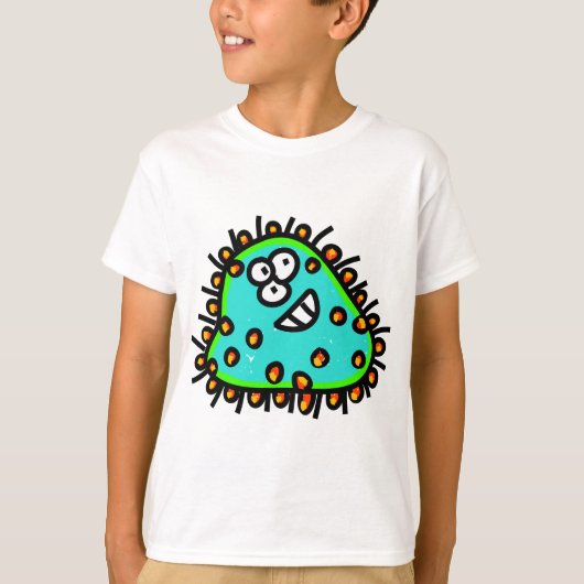 むらがある漫画の細菌 Tシャツ (正面)