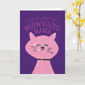 めいわくママ猫 カード (黄色い花)