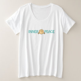 めい想のスマイル漫画 – Inner Peace T-Shirt プラスサイズTシャツ