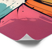 めい想の仏カラフルモダン画絵画の ポスター (角)