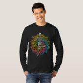 めい想ズスケルトンチャクラヨガ Tシャツ (正面フル)