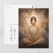 めい想ズヨガニュートラルアーストーンベージュブラウン ポストカード (正面/裏面)