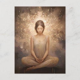 めい想ズヨガニュートラルアーストーンベージュブラウン ポストカード