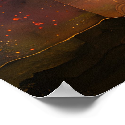 めい想チャクラ前のヨギ絵を描階段 ポスター (角)