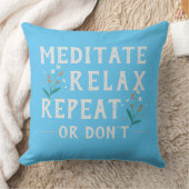 めい想リラックスSelf-Unnyの繰り返し、繰り返す気にか禁止 クッション (ブランケット)