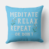 めい想リラックスSelf-Unnyの繰り返し、繰り返す気にか禁止 クッション (裏面)