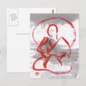 めい想少林僧葉書 ポストカード (正面/裏面)