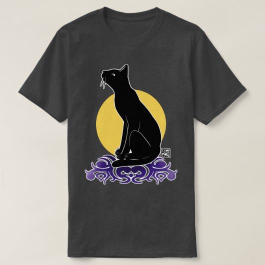 めい想猫 Tシャツ (デザイン正面)
