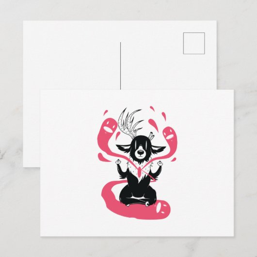 めい想鹿 ポストカード (正面/裏面)