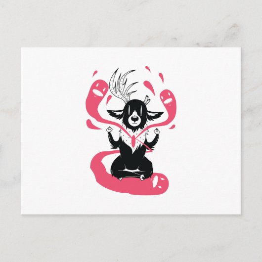 めい想鹿 ポストカード (正面)