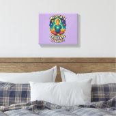 「めい想。レビタート。Elevate." – 宇宙エネルギー キャンバスプリント (インサイチュ (寝室))