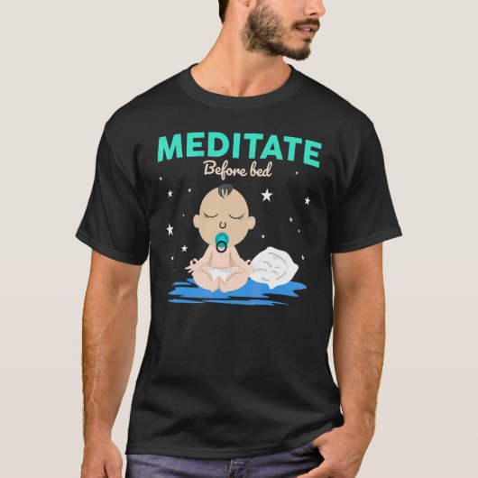 めい想B Yoga Pose Meditation Yoga Bab Tシャツ (正面)