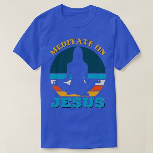 めい想On Jesus Bible Verse Yoga Tシャツ (デザイン正面)