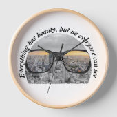 めがねで釣り合う 壁時計 (正面)