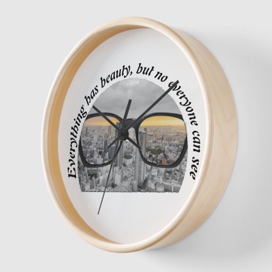 めがねで釣り合う 壁時計 (傾斜)