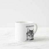 めがねの猫カスタム エスプレッソカップ (正面右)