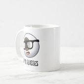 めがねの面白い眼球ダジャレ コーヒーマグカップ (正面左)