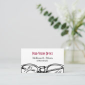 めがねのEyewearの光学視野 名刺 (スタンド正面)