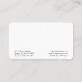 めがねのEyewearの雲ののどのフランネル 名刺 (裏面)