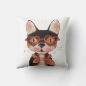 めがねカッコいいのかわいい猫 クッション (裏面)