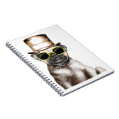 めがね付きのかわいいスチームパグ ノートブック (右側)