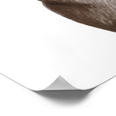 めがね付きのかわいいスチームパグ ポスター (角)