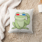 めがね付きカエル クッション (ブランケット)