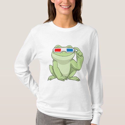 めがね付きカエル Tシャツ (正面)