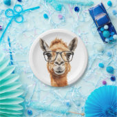 めがね付き可愛いラクダ ペーパープレート (パーティー)