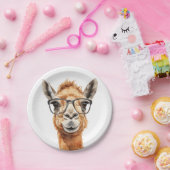 めがね付き可愛いラクダ ペーパープレート (パーティー)