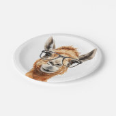 めがね付き可愛いラクダ ペーパープレート (アングル)