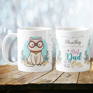 めがね姿でかわいい猫最高ののパパ コーヒーマグカップ