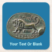 めぎ頭シール スクエアペーパーコースター (正面)