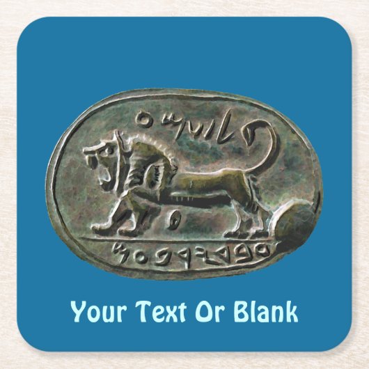 めぎ頭シール スクエアペーパーコースター (正面)