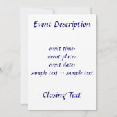 めぎ頭シール 招待状 (裏面)